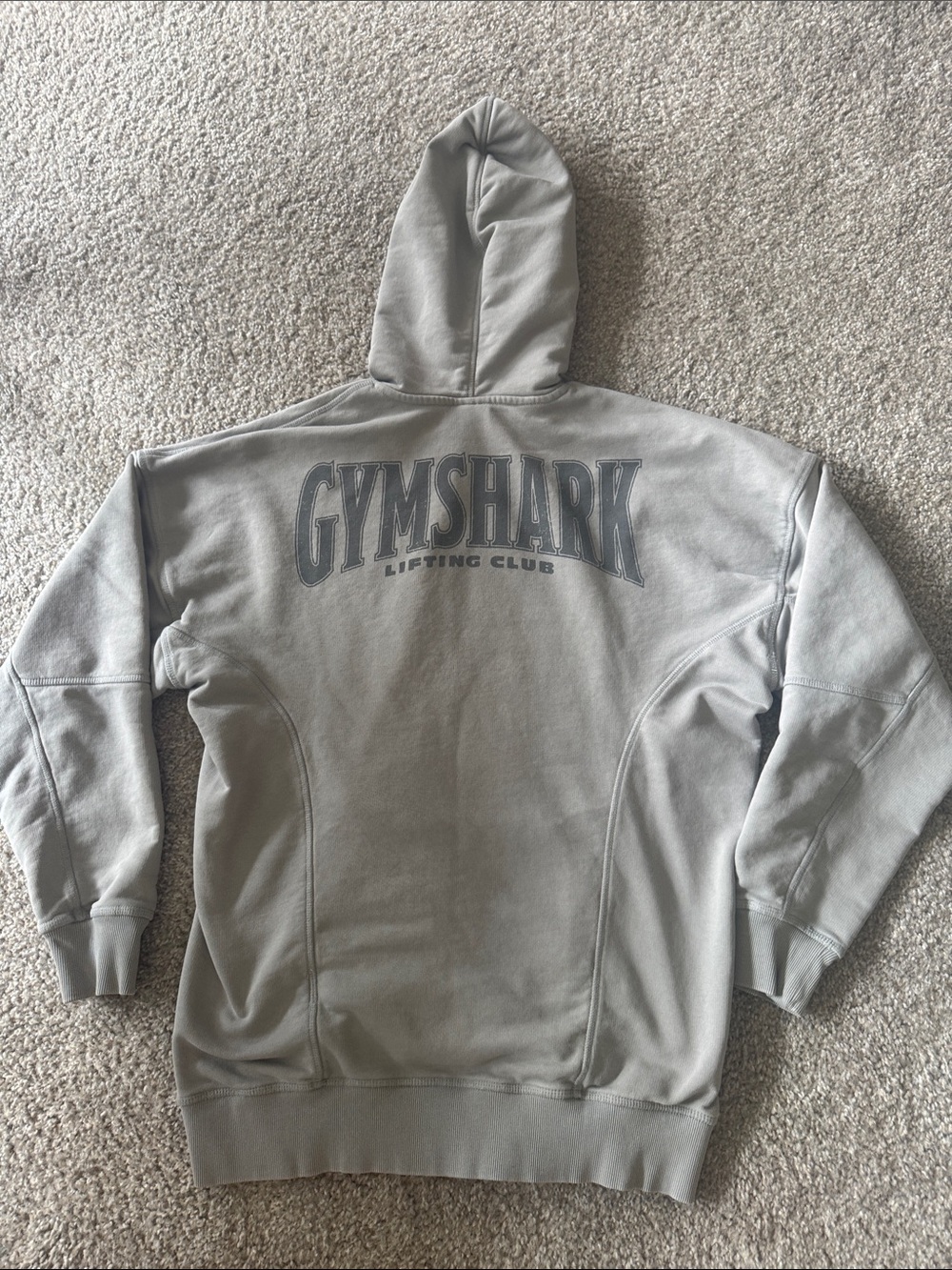 Gymshark Men’s Hoodie in Light Gray with Dark Gray Logo